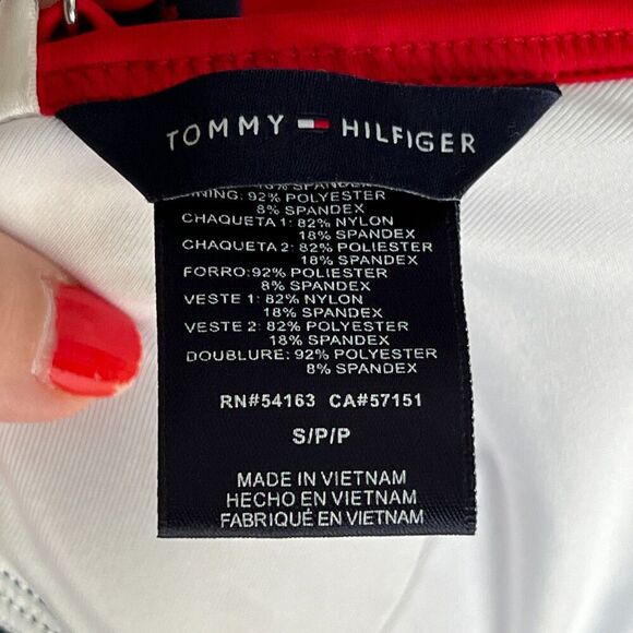 Tommy Hilfiger Swim sz S SMALL Logo Double Strap Adjustable Triangle Sport - Picture 4 of 9